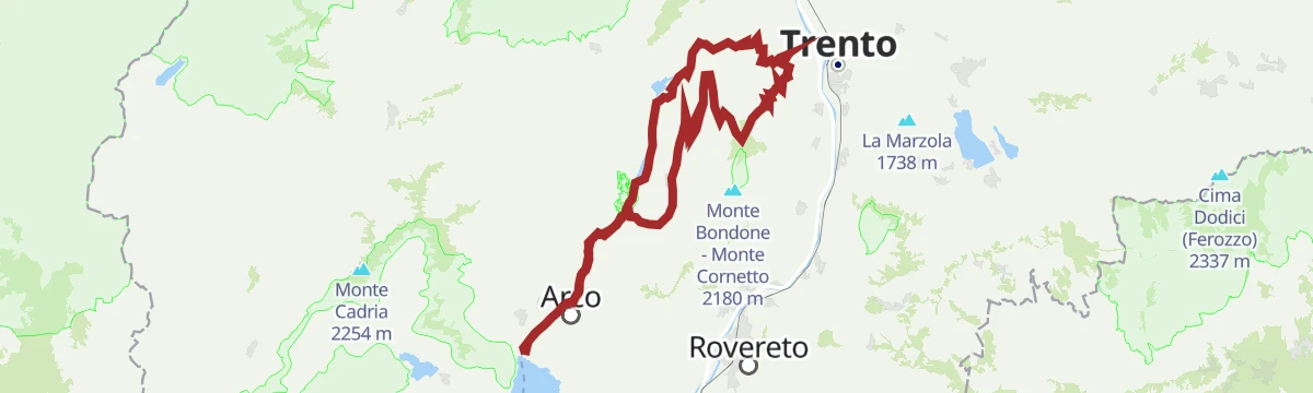Route map: Monte Bondone Tour